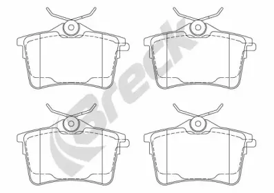 Комплект тормозных колодок, дисковый тормоз BRECK купить